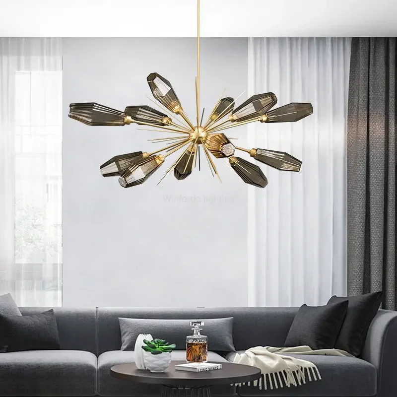 lustre minimaliste américain en verre post-moderne créatif - Image 2