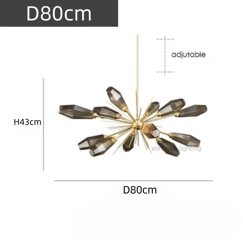 lustre minimaliste américain en verre post-moderne créatif - Image 7