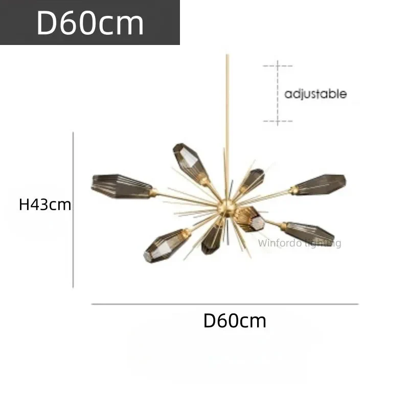 lustre minimaliste américain en verre post-moderne créatif - Image 9