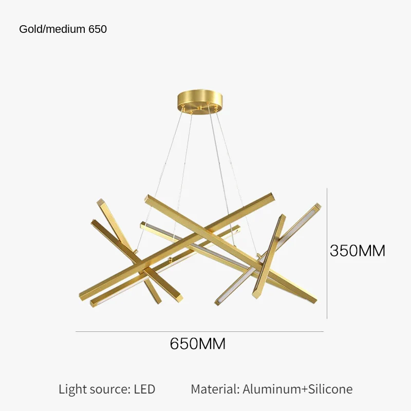 lustre minimaliste design lumière géométrique créatif et luxueux - Image 10