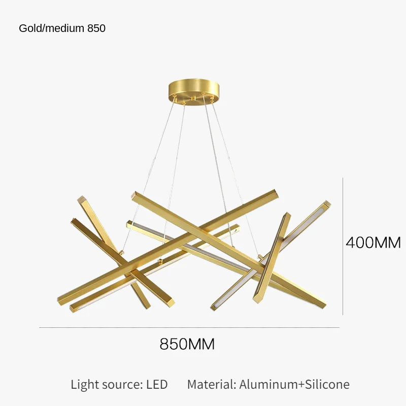 lustre minimaliste design lumière géométrique créatif et luxueux - Image 7