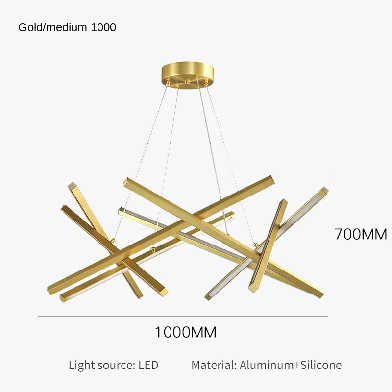 lustre minimaliste design lumière géométrique créatif et luxueux - Image 8