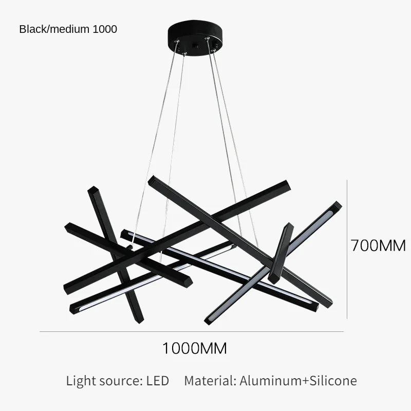 lustre minimaliste design lumière géométrique créatif et luxueux - Image 9