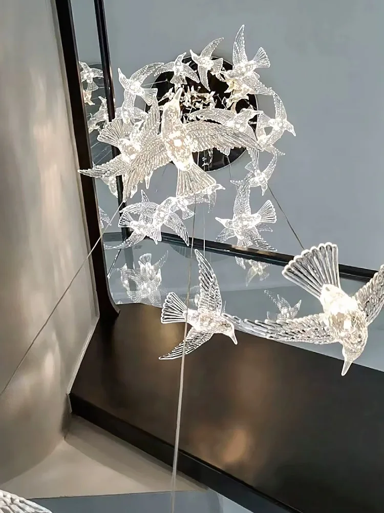 lustre minimaliste en acrylique pour éclairage intérieur moderne - Image 2