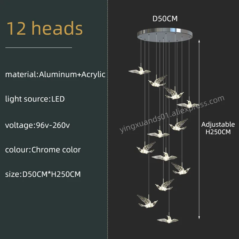 lustre minimaliste en acrylique pour éclairage intérieur moderne - Image 7