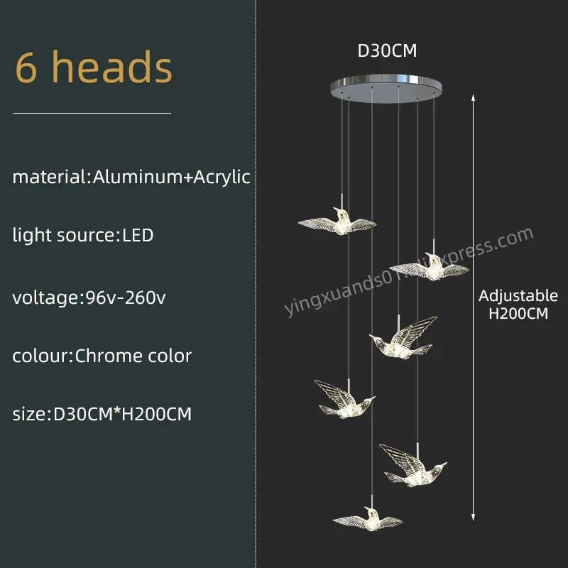 lustre minimaliste en acrylique pour éclairage intérieur moderne - Image 9