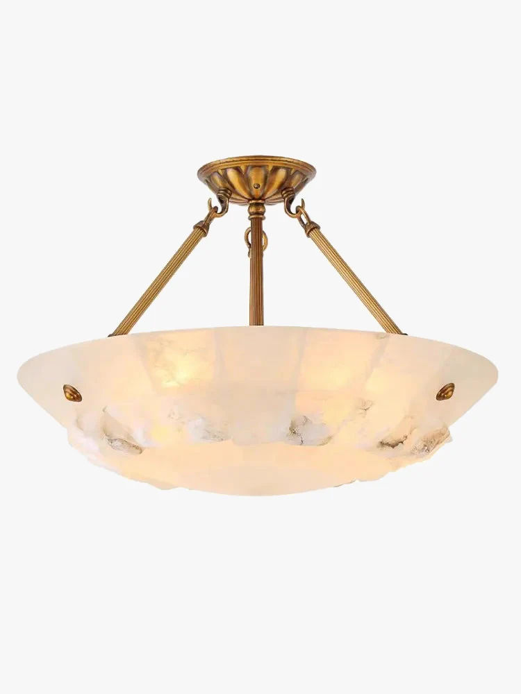 lustre minimaliste en cuivre et marbre design moderne - Image 6