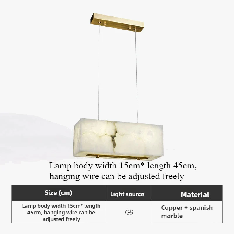 lustre minimaliste en marbre et cuivre pour espaces modernes - Image 7