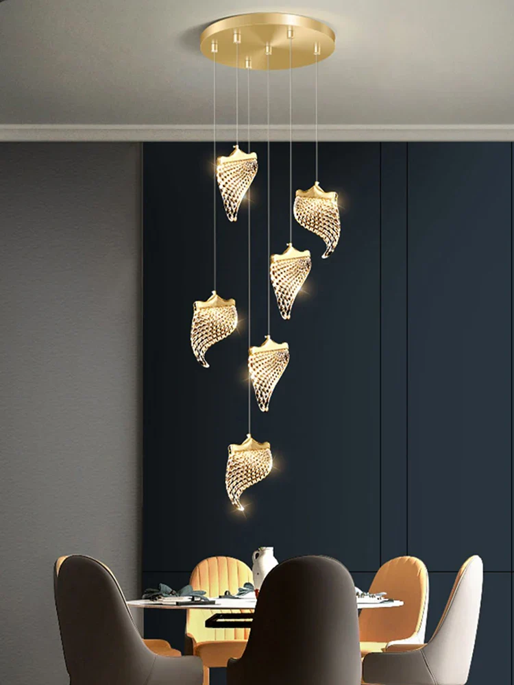 lustre moderne à led éclairage suspendu design pour espace contemporain - Image 4