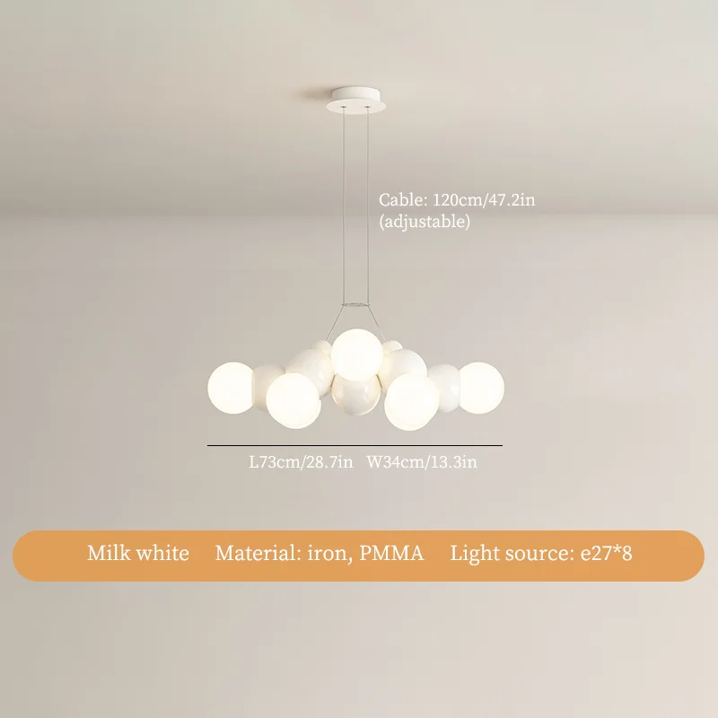 lustre moderne à led en fer pour décoration intérieure - Image 12
