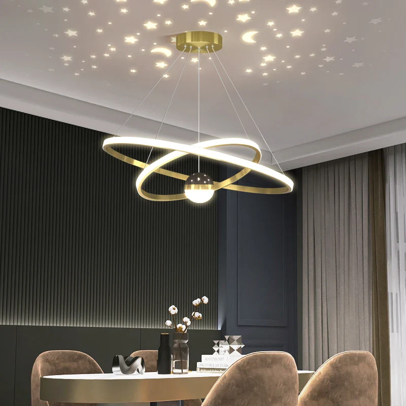lustre moderne à led en silice pour restaurant et bureau - Image 3