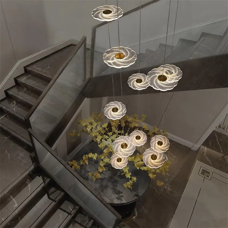 lustre moderne à led pour éclairage intérieur élégant