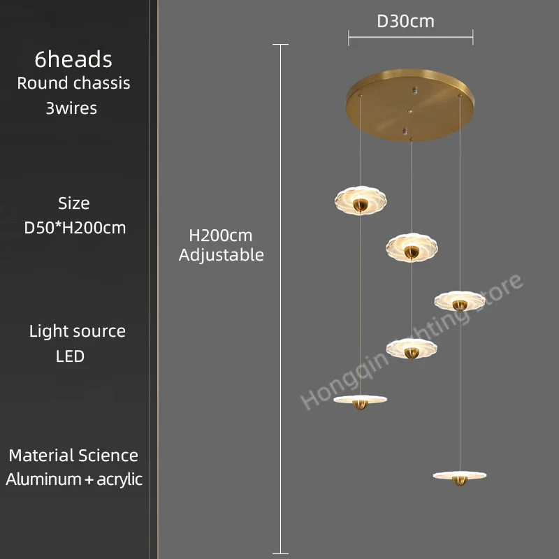 lustre moderne à led pour éclairage intérieur élégant - Image 11