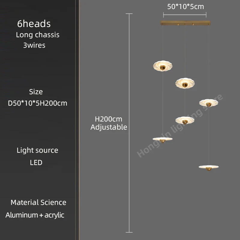 lustre moderne à led pour éclairage intérieur élégant - Image 12