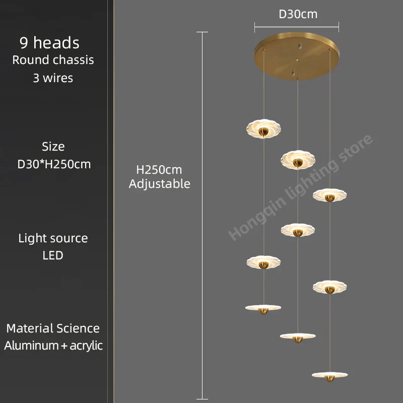 lustre moderne à led pour éclairage intérieur élégant - Image 13