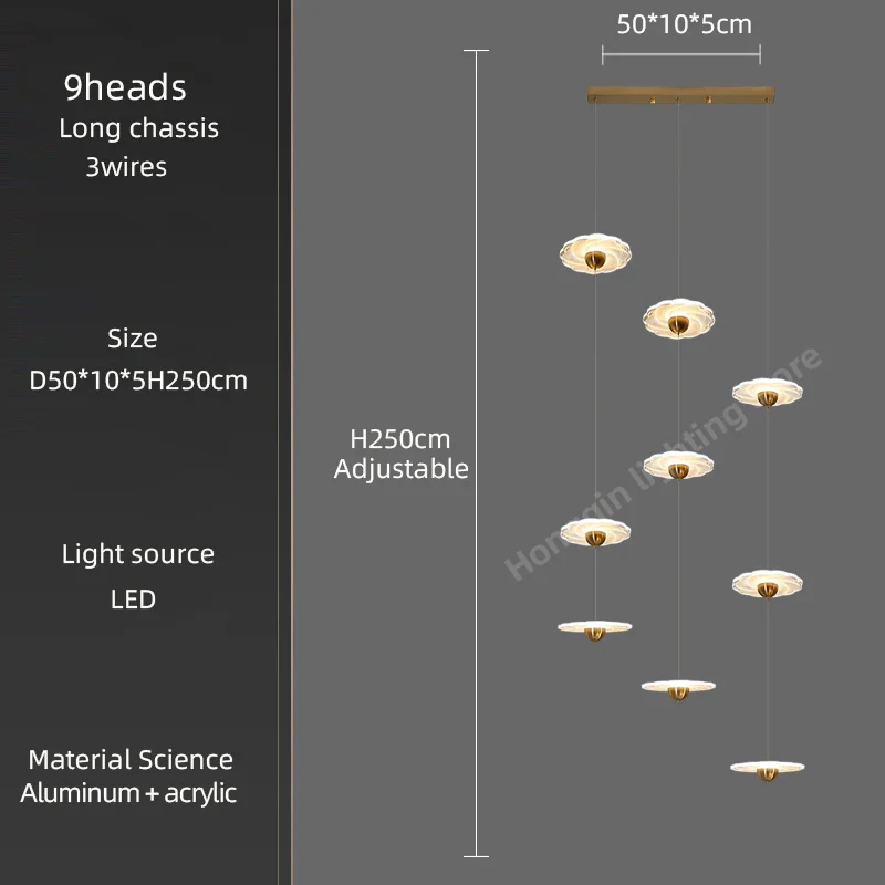 lustre moderne à led pour éclairage intérieur élégant - Image 14