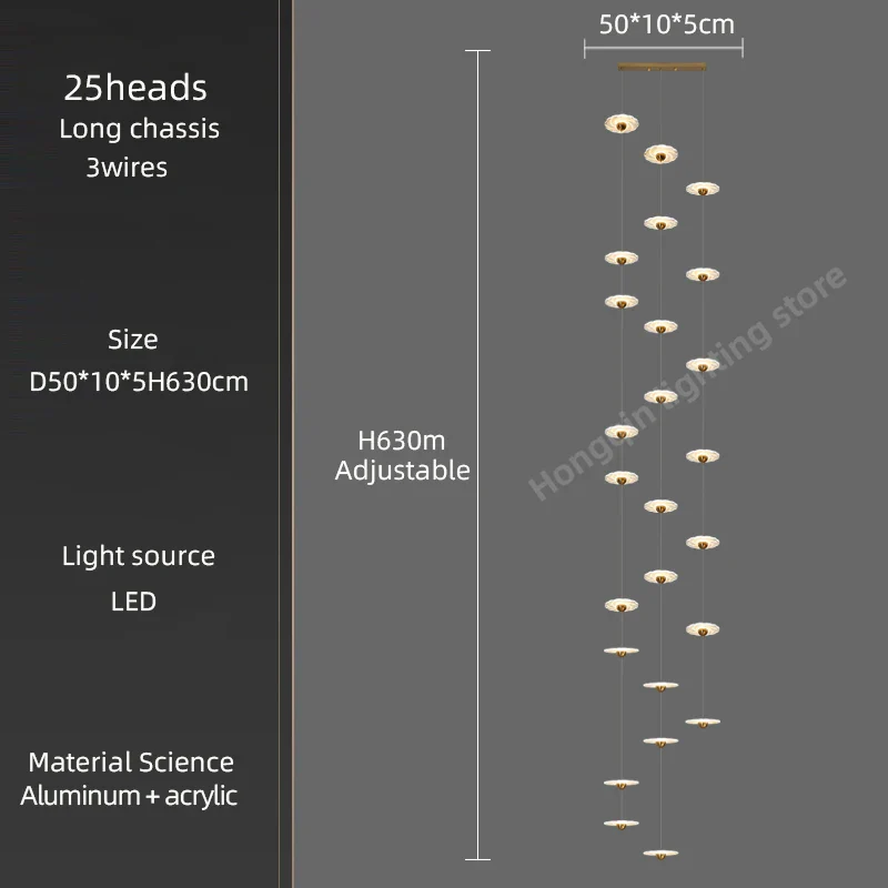 lustre moderne à led pour éclairage intérieur élégant - Image 16