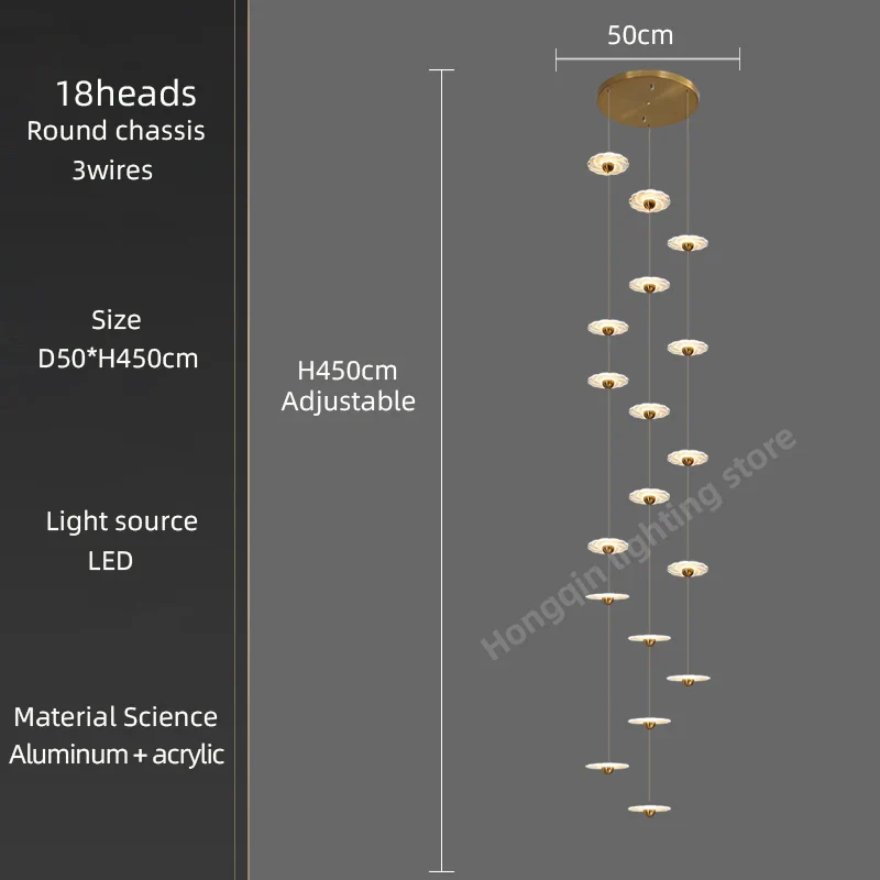 lustre moderne à led pour éclairage intérieur élégant - Image 19