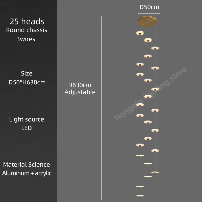 lustre moderne à led pour éclairage intérieur élégant - Image 22