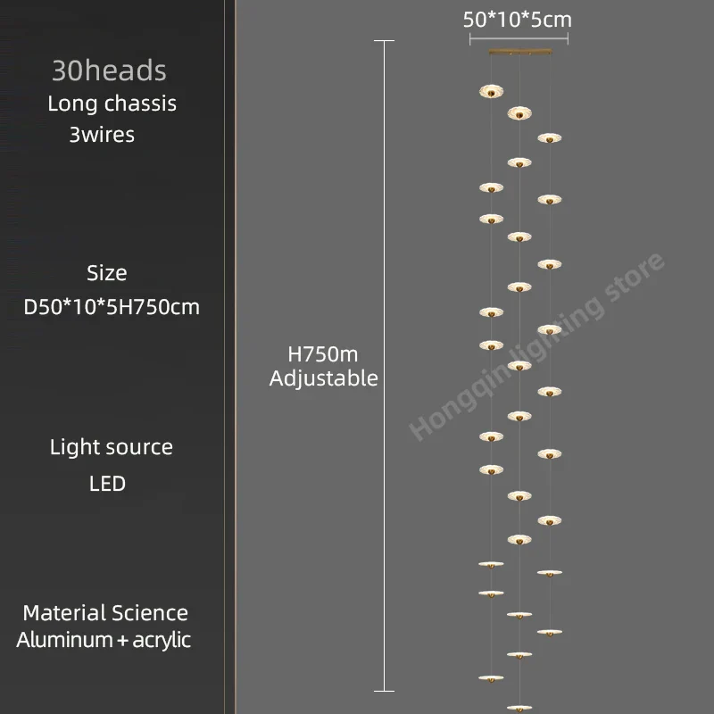 lustre moderne à led pour éclairage intérieur élégant - Image 23