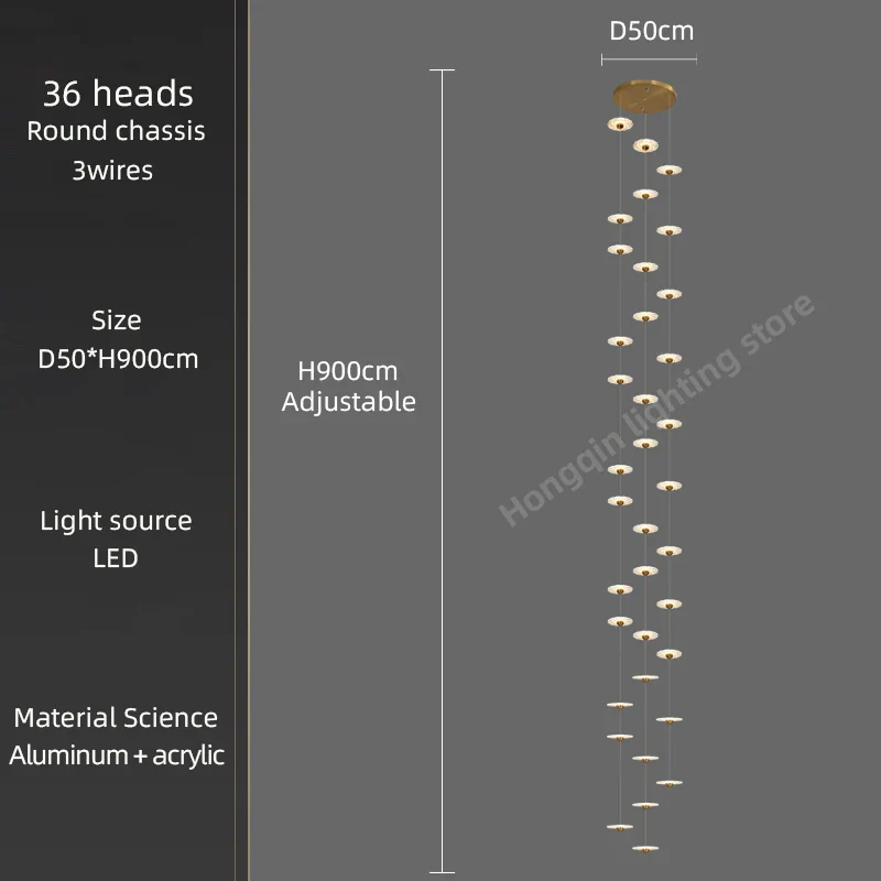lustre moderne à led pour éclairage intérieur élégant - Image 24