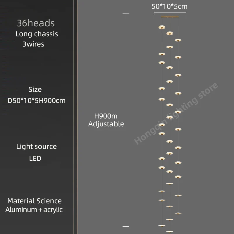 lustre moderne à led pour éclairage intérieur élégant - Image 25