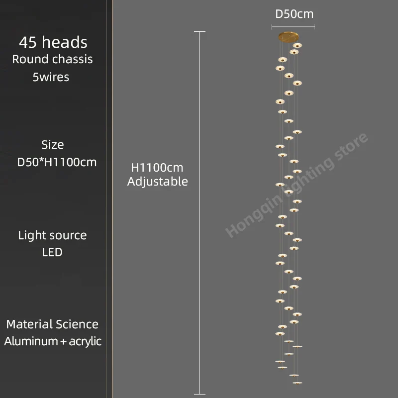lustre moderne à led pour éclairage intérieur élégant - Image 26