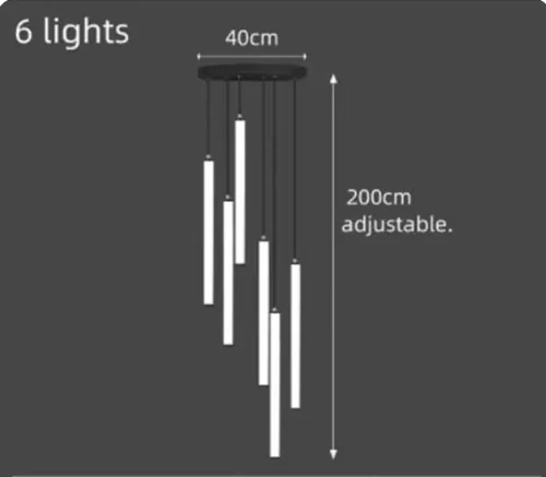 lustre moderne à led pour espaces de grande hauteur - Image 10