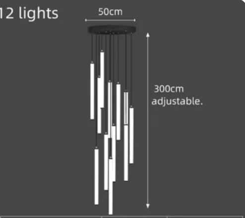 lustre moderne à led pour espaces de grande hauteur - Image 14