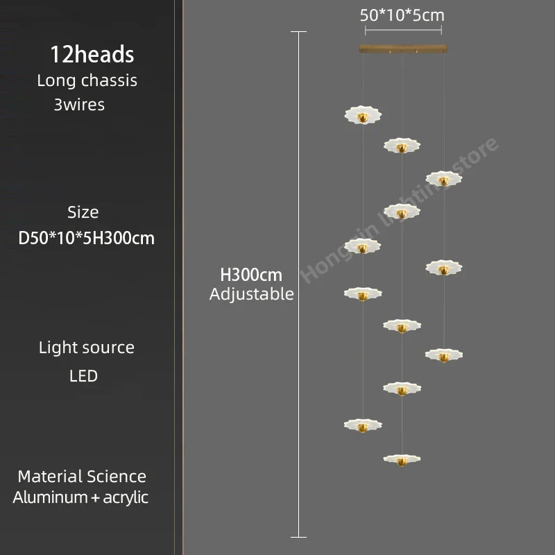 lustre moderne à led pour espaces intérieurs élégants et contemporains - Image 9