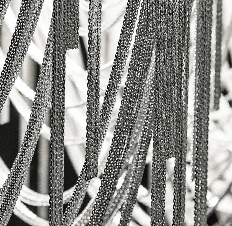 lustre moderne à pampilles en aluminium design contemporain - Image 5
