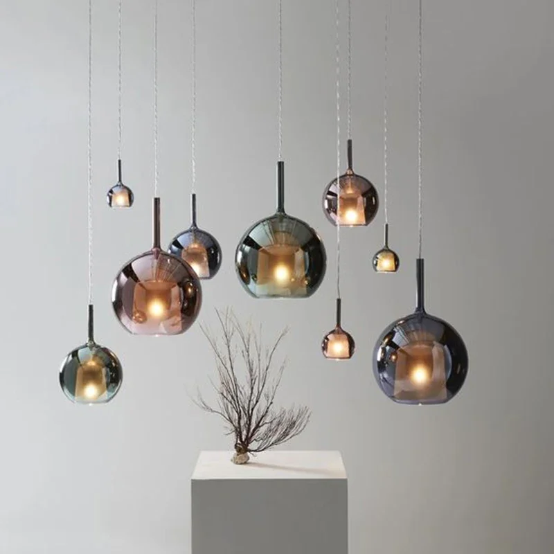 lustre moderne abat-jour en verre pour décoration intérieure - Image 4