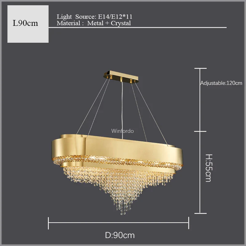 lustre moderne art design en cristal doré pour décoration luxueuse - Image 10