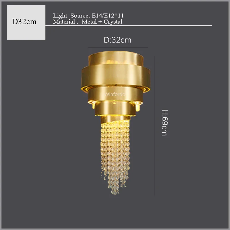 lustre moderne art design en cristal doré pour décoration luxueuse - Image 11