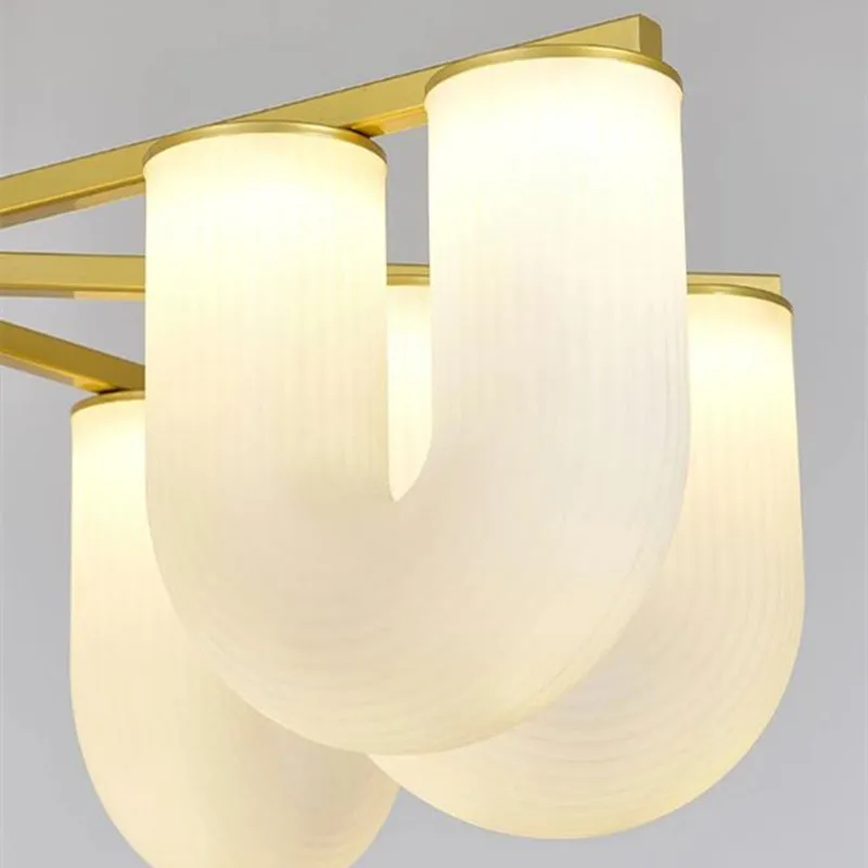 lustre moderne en acrylique et métal doré pour intérieur élégant - Image 6