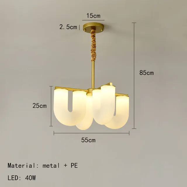 lustre moderne en acrylique et métal doré pour intérieur élégant - Image 8