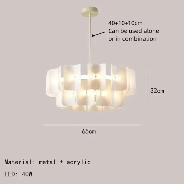 lustre moderne en acrylique style nordique lampe à LED suspendue - Image 9