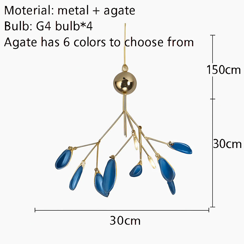 lustre moderne en agate naturelle pour décoration intérieure - Image 12