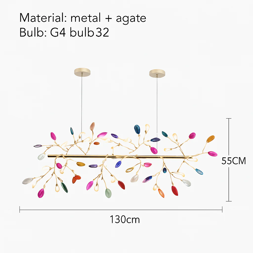 lustre moderne en agate naturelle pour décoration intérieure - Image 13
