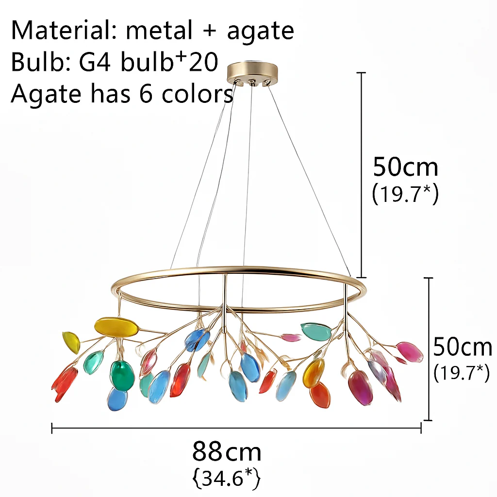 lustre moderne en agate naturelle pour décoration intérieure - Image 14