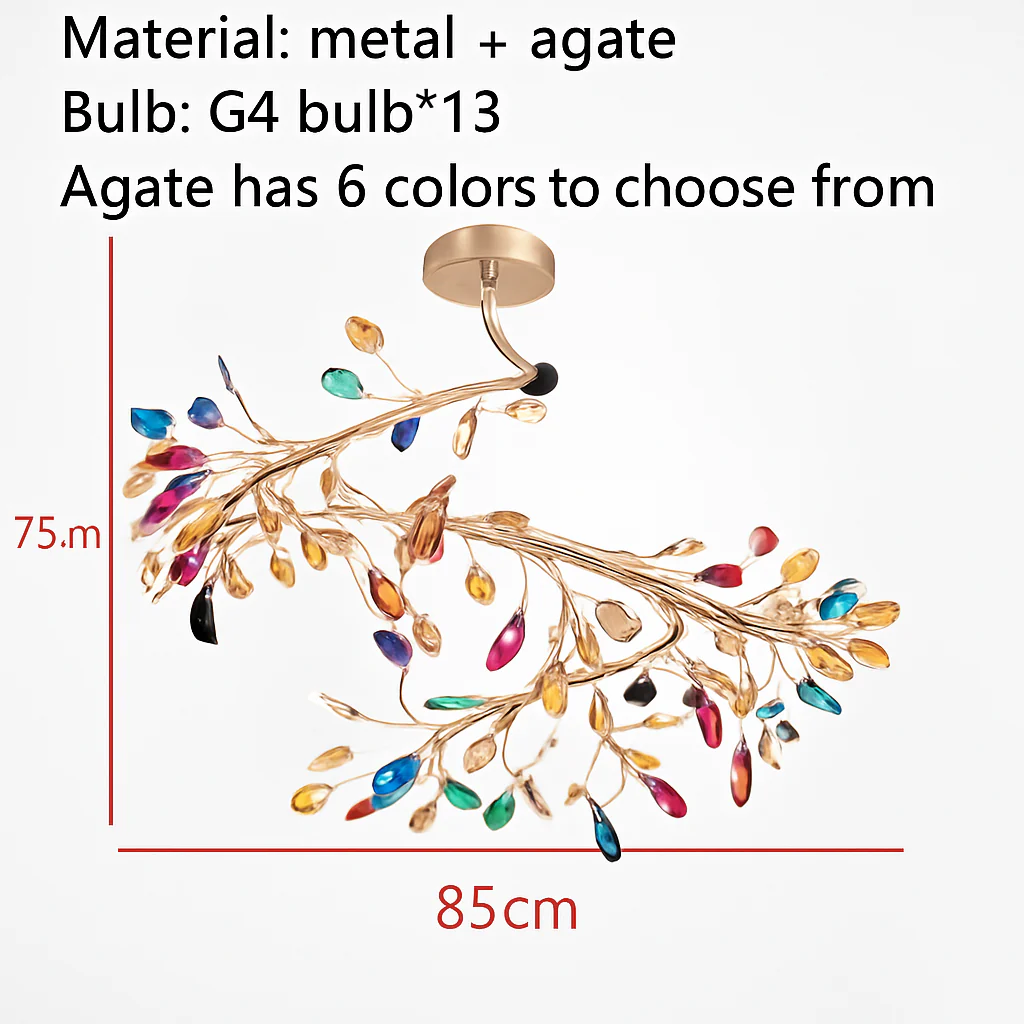 lustre moderne en agate naturelle pour décoration intérieure - Image 16
