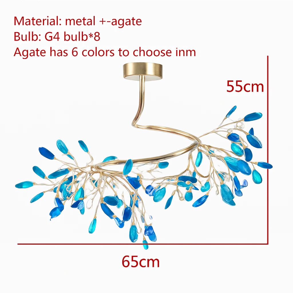 lustre moderne en agate naturelle pour décoration intérieure - Image 9