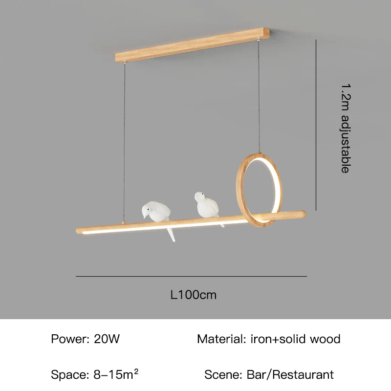 lustre moderne en bois suspension créative pour décoration intérieure - Image 10