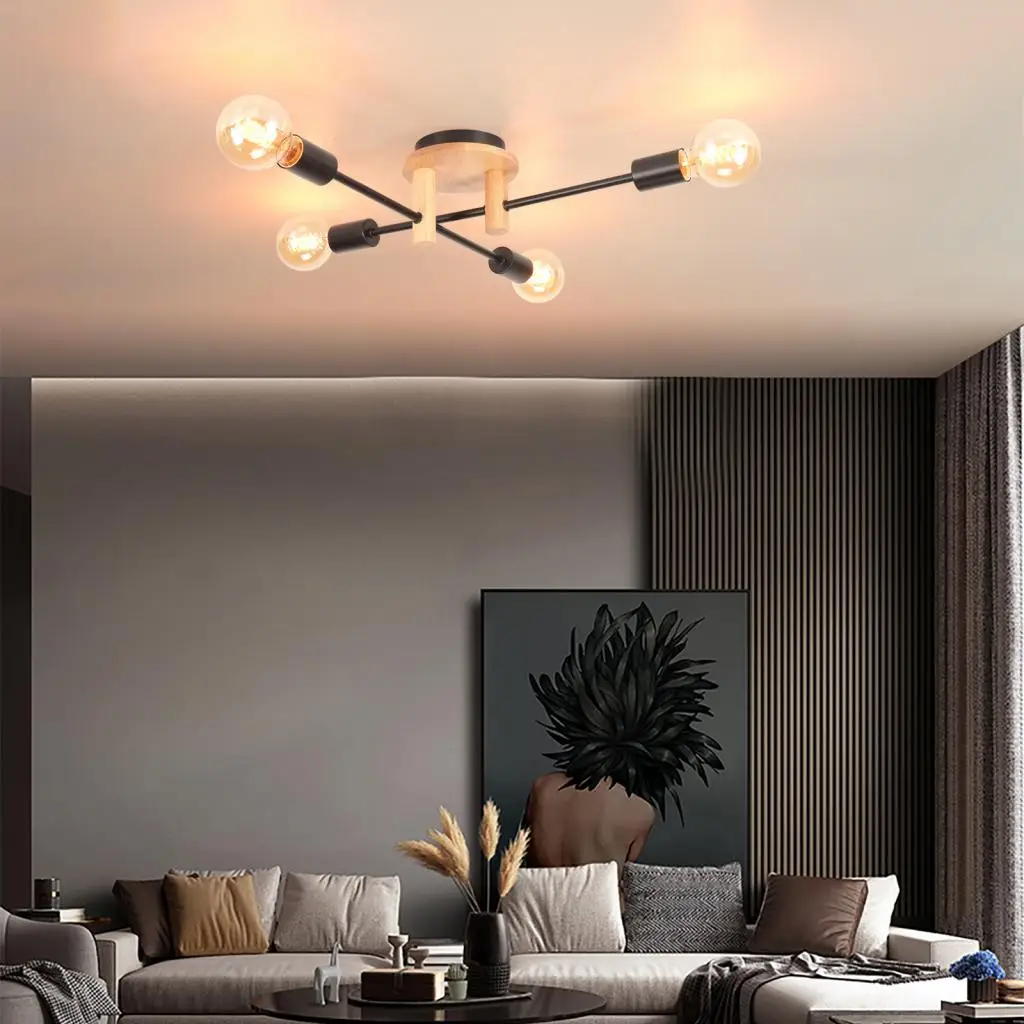 lustre moderne en bois pour décoration intérieure suspendue - Image 5