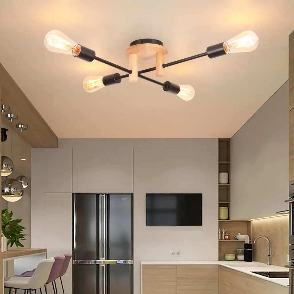 lustre moderne en bois pour décoration intérieure suspendue - Image 9