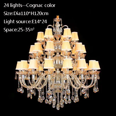 lustre moderne en chrome en cristal pour éclairage de luxe - Image 10