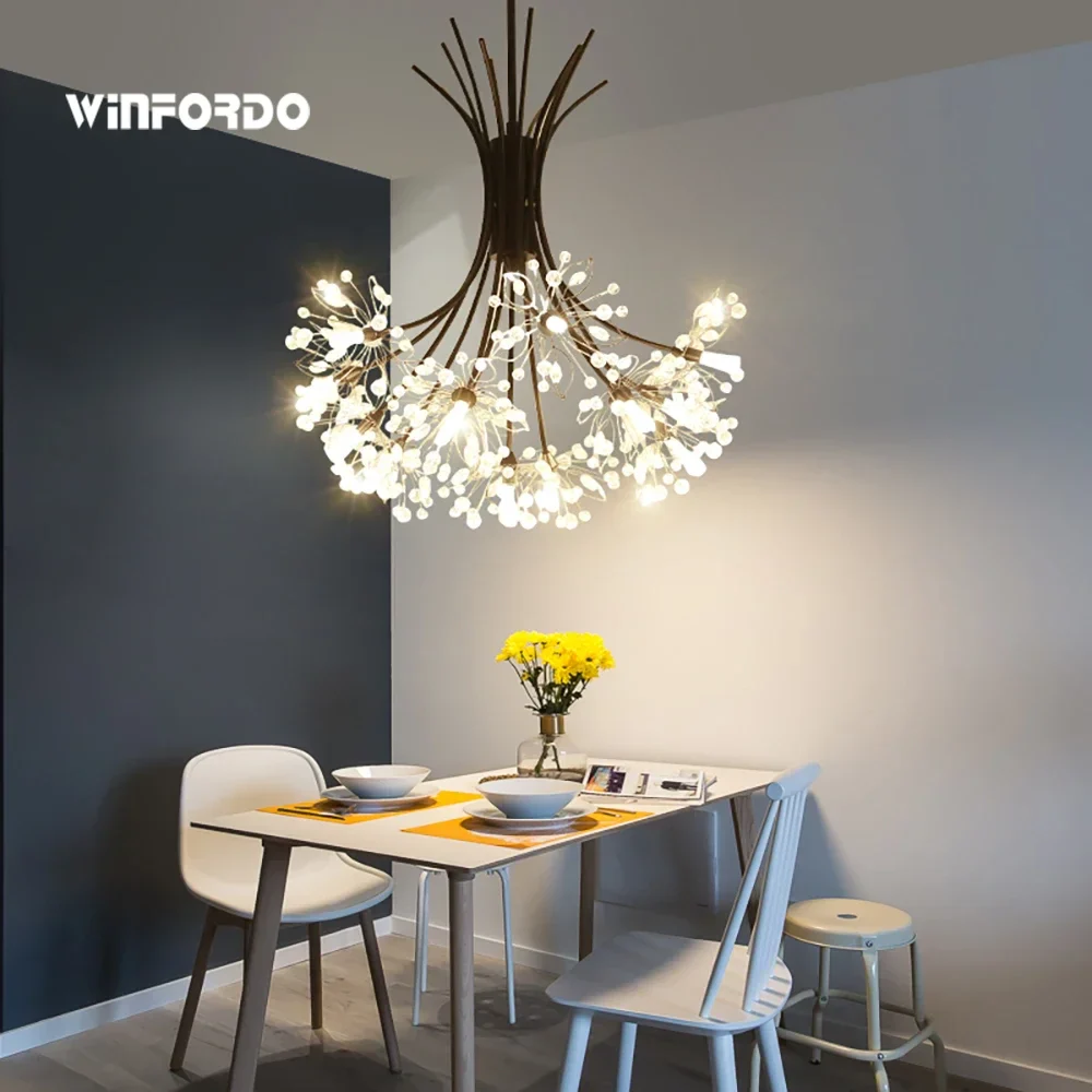 lustre moderne en cristal avec led luminaria lampadario - Image 2
