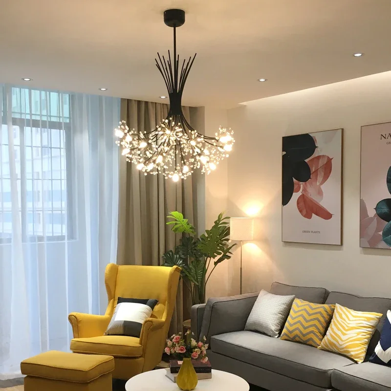 lustre moderne en cristal avec led luminaria lampadario - Image 4