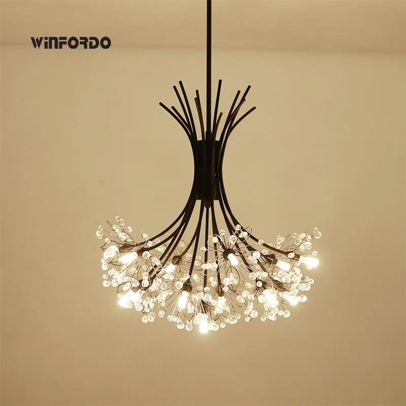 lustre moderne en cristal avec led luminaria lampadario - Image 6