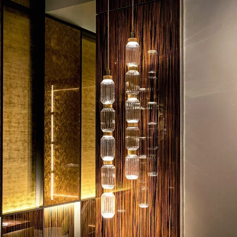 lustre moderne en cristal avec éclairage led pour décoration intérieure - Image 3